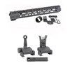 MIDWEST INDUSTRIES 15" SLIM LINE HANDGUARD W/ FLIP-UP COMBAT SIGHTS